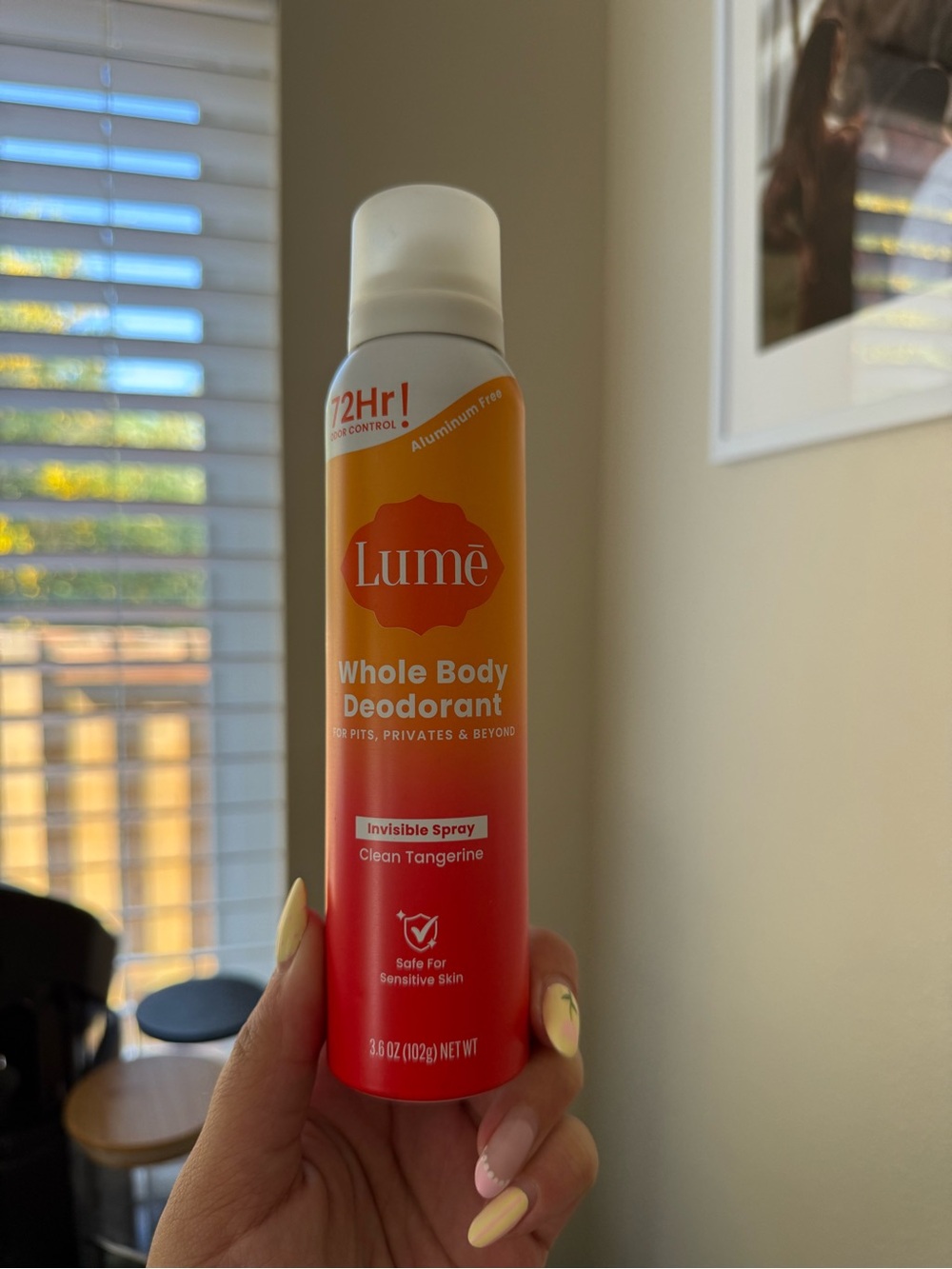 Lume Whole Body Deodorant Spray - Clean Tangerine (Orange/Red)